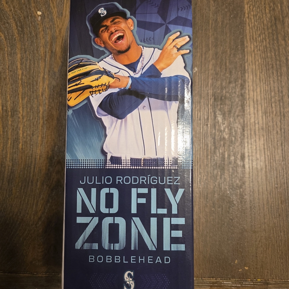Julio Rodríguez No Fly Zone Bobblehead - (Blue)